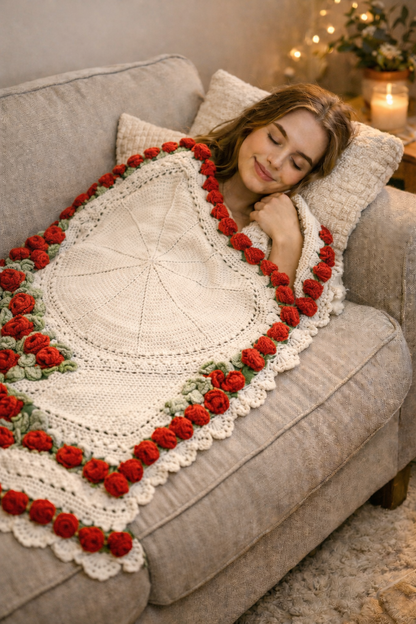 Rose Bouquet Blanket (Soft Plush Throw)